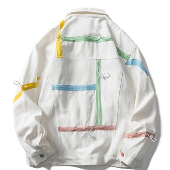 Aefric Eden Oversize Jacket Unisex Block color Jacket Size Medium - Picture 9 of 13